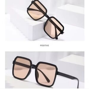 Elegant Black and Tan Square Sunglasses